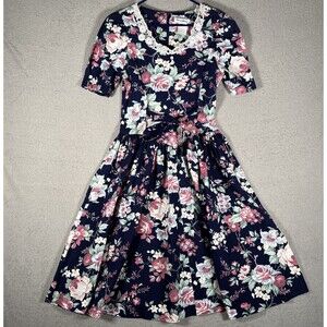 Vintage Especially Yours Dress Women’s Size 7  Basque Waist Fit And Flare Floral